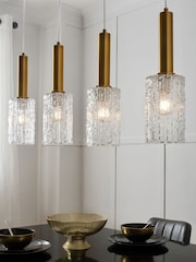 Visconte by BHS Matt Black Hugo 4L Diner Bar Glass Light - Image 1 of 9