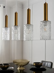 Visconte by BHS Matt Black Hugo 4L Diner Bar Glass Light - Image 2 of 9