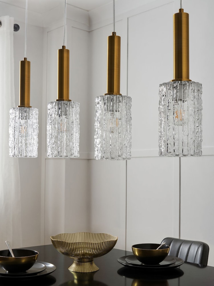 Visconte by BHS Matt Black Hugo 4L Diner Bar Glass Light - Image 2 of 9