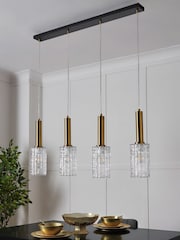 Visconte by BHS Matt Black Hugo 4L Diner Bar Glass Light - Image 6 of 9