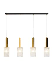 Visconte by BHS Matt Black Hugo 4L Diner Bar Glass Light - Image 7 of 9