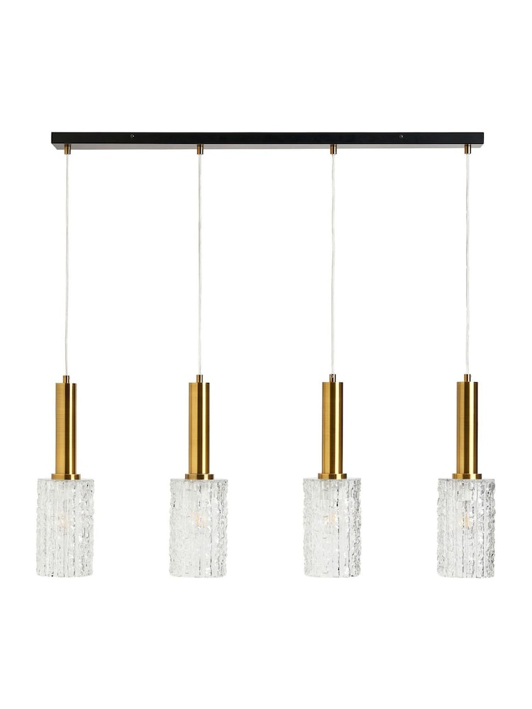 Visconte by BHS Matt Black Hugo 4L Diner Bar Glass Light - Image 9 of 9