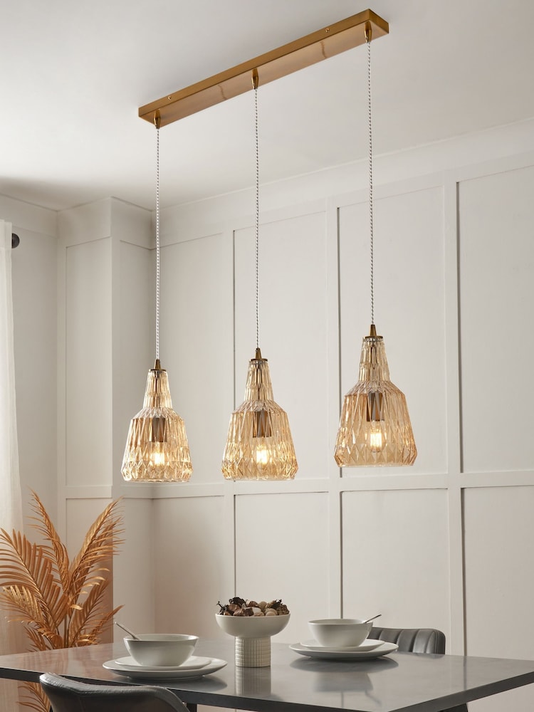 Visconte by BHS Mikael 3 Light Diner Bar Glass - Image 2 of 9