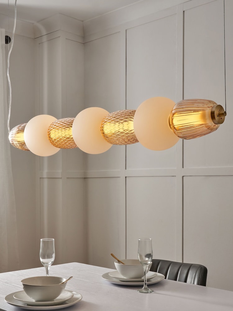 Visconte by BHS Satin Brass Edvin 7L Glass Dinner Bar - Image 1 of 9