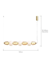 Visconte by BHS Satin Brass Edvin 7L Glass Dinner Bar - Image 4 of 9