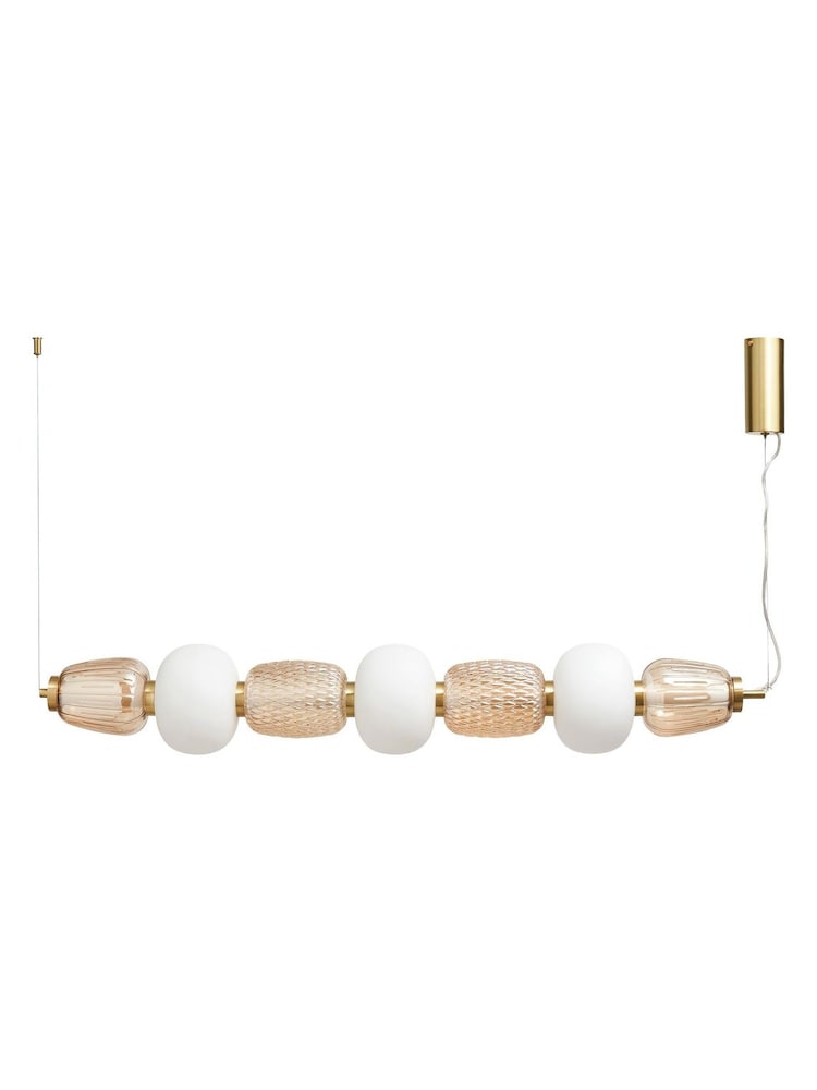 Visconte by BHS Satin Brass Edvin 7L Glass Dinner Bar - Image 9 of 9