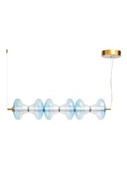 Visconte by BHS Sky Blue Elias 6L LED Diner Bar Glass Light - Image 2 of 9