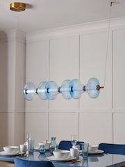 Visconte by BHS Sky Blue Elias 6L LED Diner Bar Glass Light - Image 6 of 9