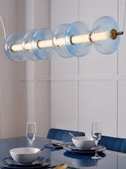 Visconte by BHS Sky Blue Elias 6L LED Diner Bar Glass Light - Image 7 of 9