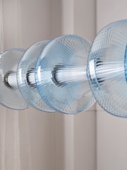 Visconte by BHS Sky Blue Elias 6L LED Diner Bar Glass Light - Image 9 of 9