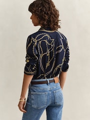 GANT Blue Printed Chain Cotton Shirt - Image 2 of 8