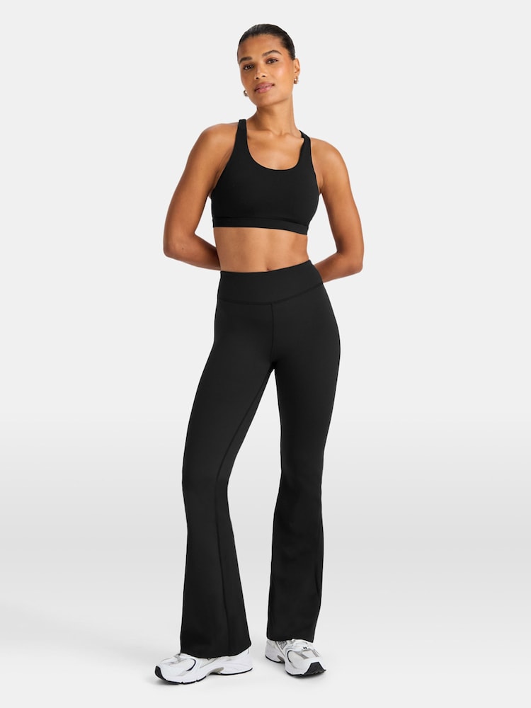 TALA Black Fleece Flared Yoga Joggers - Image 1 of 3