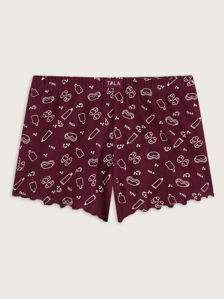 Tala Red Sleep Lounge Shorts - Image 3 of 3