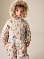 Sage Green Unicorn Waterproof Printed Snowsuit (3mths-7yrs) - Image 3 of 5