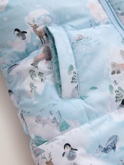 Blue Winter Scene - Costum de zăpadă Print Shower Resistant (3luni -7ani) - Imaginea 8 din 10
