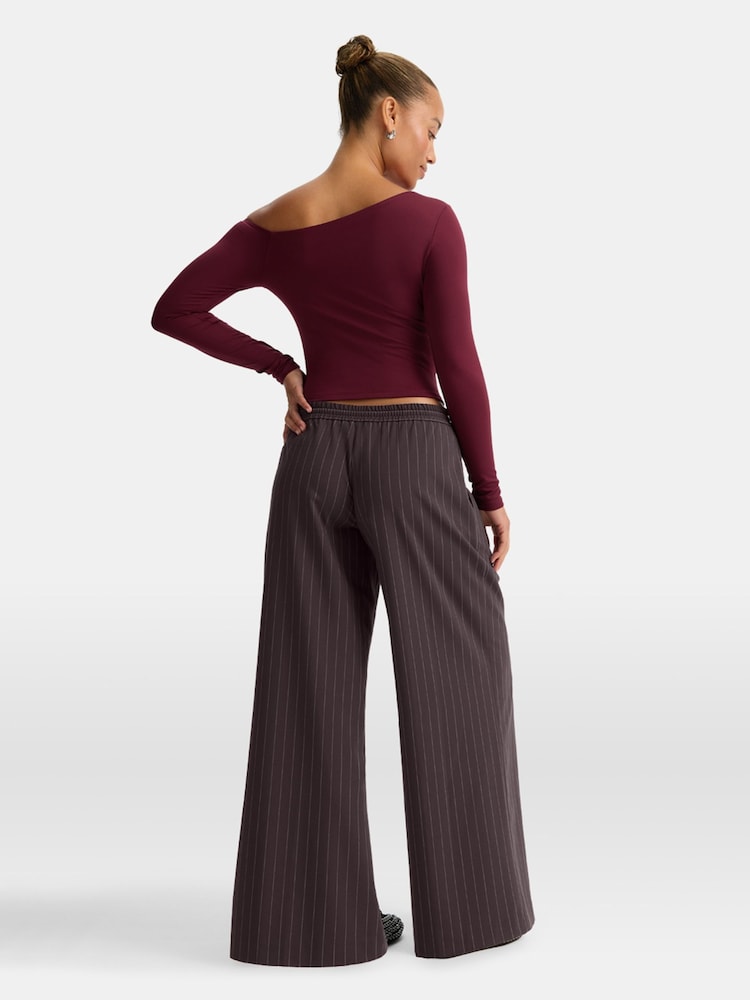 TALA Red 365 Gathered Long Sleeve Top - Image 2 of 3