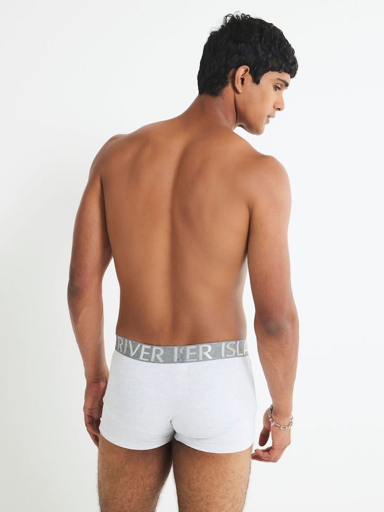 River Island Grey Waistband Trunks 5 Pack - Image 3 of 3