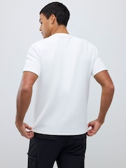 River Island White Slim Fit Textured Ame Saint T-Shirt - Image 2 of 4