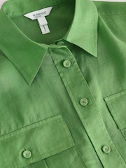 Green Sheer Utility Long Sleeve Shirt - Image 8 of 9