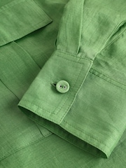 Green Sheer Utility Long Sleeve Shirt - Image 9 of 9