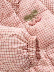 Red Gingham Shower Resistant Padded Coat (3mths-7yrs) - Image 11 of 11