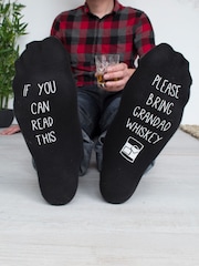 Solesmith Hidden Message Please Bring Whiskey Personalised Socks - Image 1 of 2