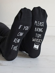 Solesmith Hidden Message Please Bring Whiskey Personalised Socks - Image 2 of 2