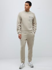 River Island Natural Slim Fit Hybrid Joggers - Image 1 of 1