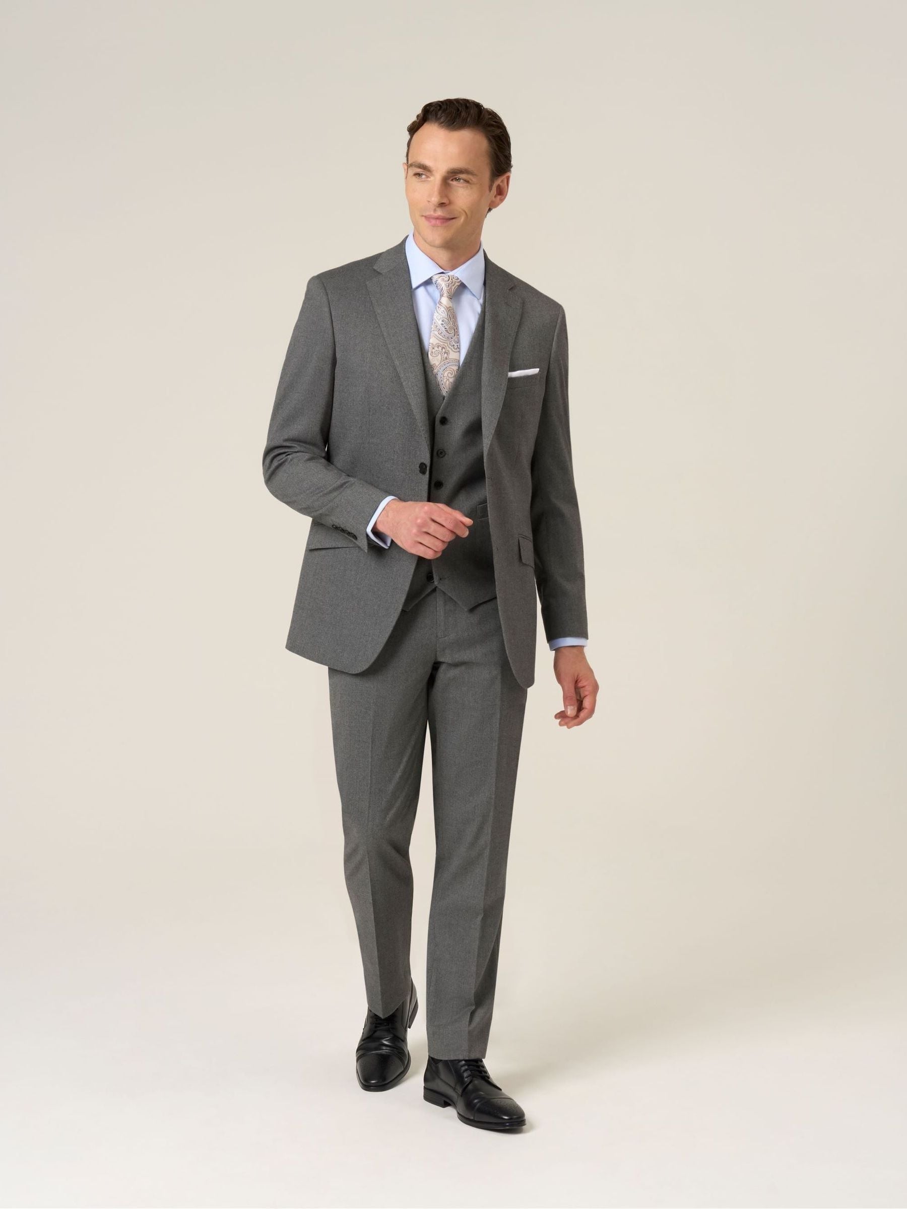 Buy Skopes Grey Liston Tailored Fit Flannel Suit Jacket from Next USA