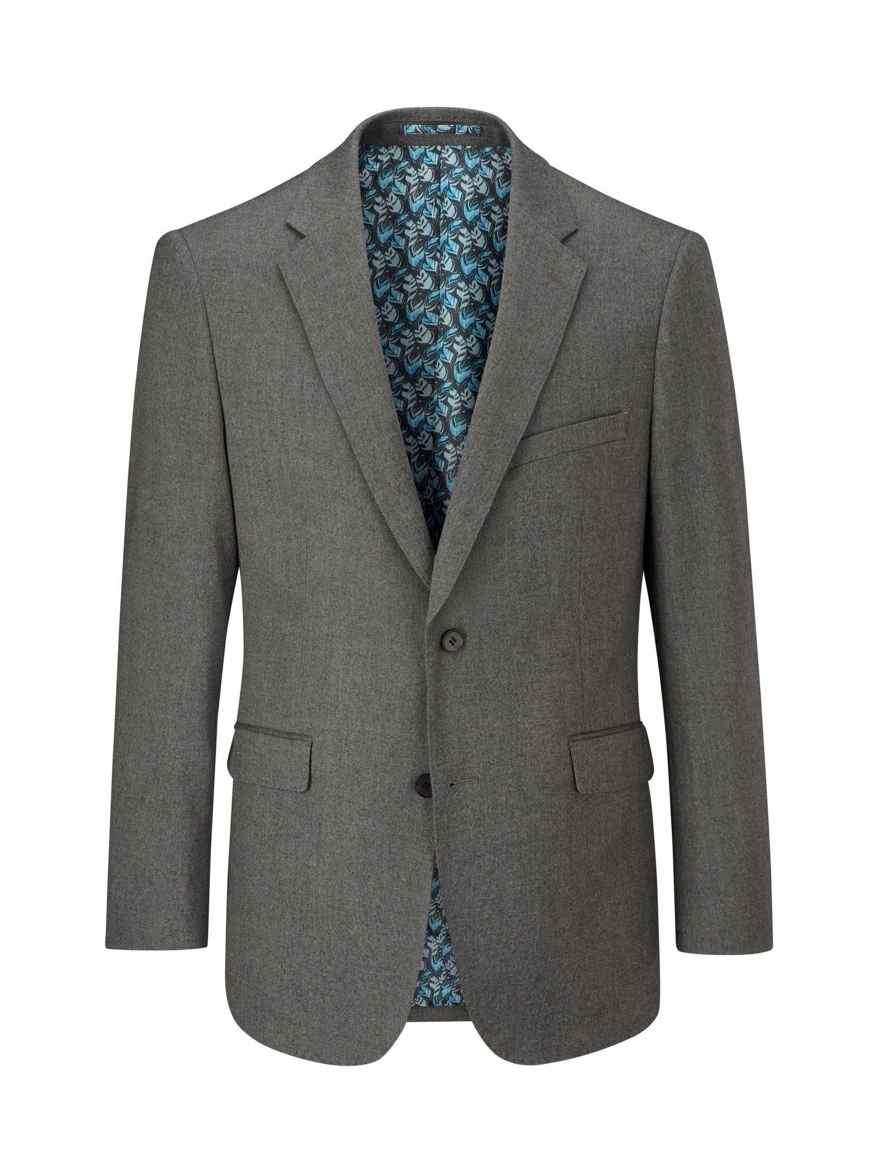 Buy Skopes Grey Liston Tailored Fit Flannel Suit Jacket from Next USA