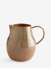 Ceramic Embossed Glazed Jug Vase - 圖片 3/3