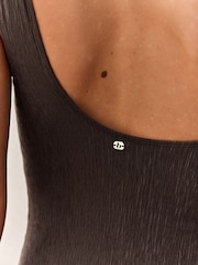 B by Ted Baker Hardware One Shoulder Swimsuit with Tummy Control - Image 6 of 6