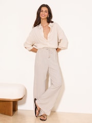 Raya neutra - Pantalones de pernera ancha de lino de Lipsy - Imagen 3 de 4