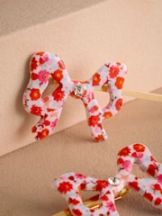 Cath Kidston Red Folding Star Ditsy Hair Grips 2 Pack - Image 2 of 4