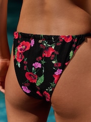 B by Ted Baker Tanga Side Black Floral Bikini Briefs - Image 5 of 5