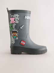 Grey Minecraft Rubber Wellies - Image 2 of 5