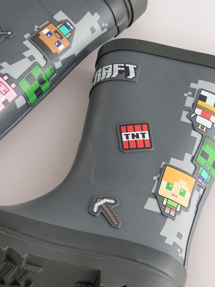 Grey Minecraft Rubber Wellies - Image 5 of 5