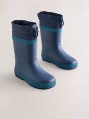Navy Adjustable Cuff Wellies - Image 1 of 5