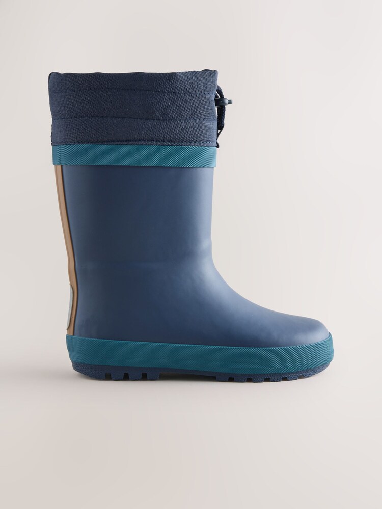 Navy Adjustable Cuff Wellies - Image 2 of 5 Navy Adjustable Cuff Wellies - Image 2 of 5