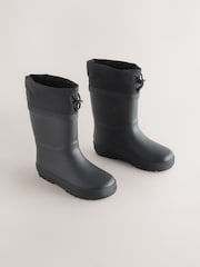 Black Adjustable Cuff Wellies - Image 1 of 5