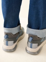 Grey Standard Fit (F) Elastic Lace Trainers - Image 3 of 9