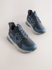 Grey Standard Fit (F) Elastic Lace Trainers - Image 5 of 9
