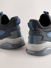 Grey Standard Fit (F) Elastic Lace Trainers - Image 7 of 9
