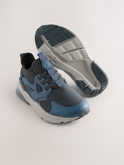 Grey Standard Fit (F) Elastic Lace Trainers - Image 8 of 9
