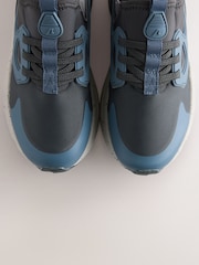 Grey Standard Fit (F) Elastic Lace Trainers - Image 9 of 9