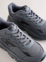 Grey Elastic Lace Trainers - Image 10 of 10