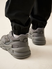 Grey Elastic Lace Trainers - Image 4 of 10