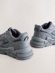 Grey Elastic Lace Trainers - Image 9 of 10