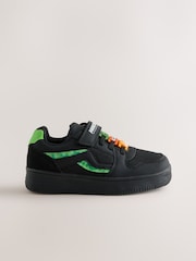 Black/Green Standard Fit (F) Minecraft Light Up Trainers - Image 8 of 11