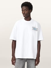AllSaints White Pole Short Sleeve Crew Neck T-Shirt - Image 3 of 8